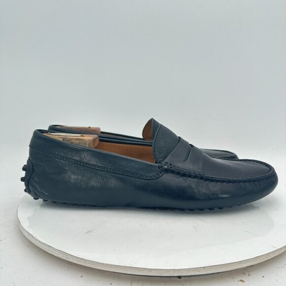 Tod’s Men Sz UK 7.5 US  8.5 Black Leather Slip On Penny Loafer Dress Shoes - Picture 4 of 12